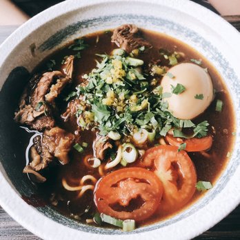 Master Noodle - Taiwanese Tomato Beef Brisket Noodle Soup + Extra Topping Braised Egg (1) - Chinese Near Me - Saint Paul, Minnesota Master Noodle - Taiwanese Tomato Beef Brisket Noodle Soup + Extra Topping Braised Egg (1) - Chinese Near Me - Saint Paul, Minnesota