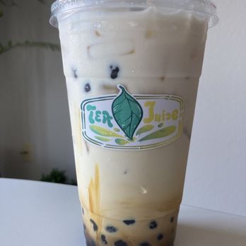 Tea Juice - H6. Brown Sugar Boba Fresh Milk aka Tiger milk boba. Super YUMMY - Bubble Tea Near Me - San Carlos, California