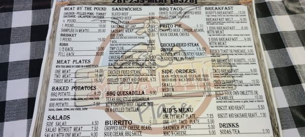 Menu photo 5 Meating Place Barbeque Magnolia, TX