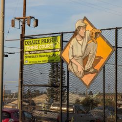 Drake Park - Artwork by the tennis courts