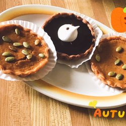 Mamie Clafoutis - Tarte a la citrouille, tarte choco fantôme