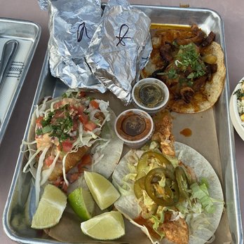 Lonesome Rose - Logan Square - Bottom left- Baja Fish Bottom right- fried chicken taco Top left- El Dorado Supreme Top right- rodrigo's al pastor - Bars Near Me - Chicago, Illinois Lonesome Rose - Logan Square - Bottom left- Baja Fish Bottom right- fried chicken taco Top left- El Dorado Supreme Top right- rodrigo's al pastor - Bars Near Me - Chicago, Illinois