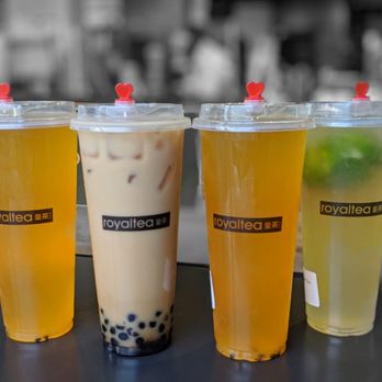 Royaltea - Passionfruit green tea, Ruby Black Milk tea, Mango passionfruit green tea, and Lime four seasons green tea - Bubble Tea Near Me - Clarksville, Maryland Royaltea - Passionfruit green tea, Ruby Black Milk tea, Mango passionfruit green tea, and Lime four seasons green tea - Bubble Tea Near Me - Clarksville, Maryland