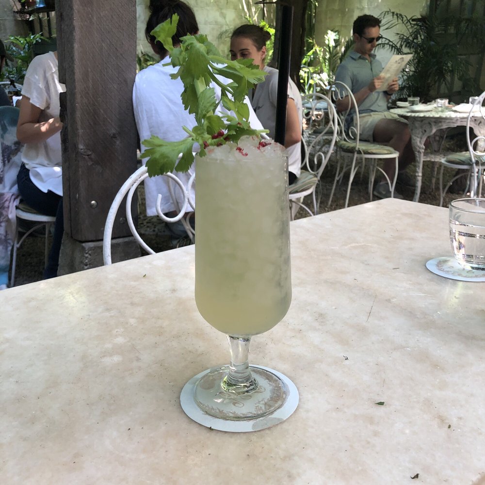 Maison Premiere - off the menu cocktail (can't remember what it's called but it tastes like celery juice) - Seafood Near Me - Brooklyn, New York Maison Premiere - off the menu cocktail (can't remember what it's called but it tastes like celery juice) - Seafood Near Me - Brooklyn, New York