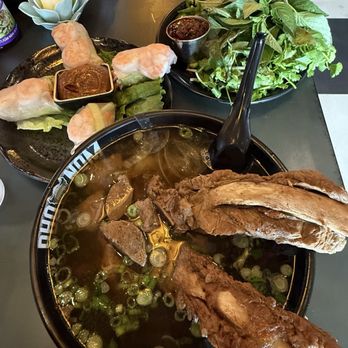 Pho Nom - Pho nom with the shrimp spring rolls - Vietnamese Near Me - San Diego, California