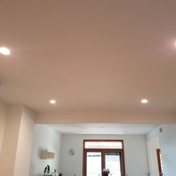White Tech Painting - Got rid of popcorn ceiling and new look of flat ceiling with recess light looks great.. - Painters Near Me - Los Angeles, California