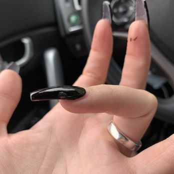 Silky Nails - careless paint job with smudges, bare acrylic, etc. - Nail Salons Near Me - Folsom, California