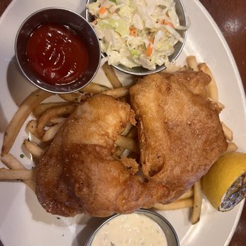 King's Fish House - Tempe - Fish and chips with coleslaw and dipping sauce - Seafood Near Me - Tempe, Arizona King's Fish House - Tempe - Fish and chips with coleslaw and dipping sauce - Seafood Near Me - Tempe, Arizona