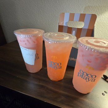 CoCo Playa - 2 Large Peachy Kean Fizz/Lemonade & 1 Mango Tango Fizz/Lemonade - Coffee & Tea Near Me - San Diego, California