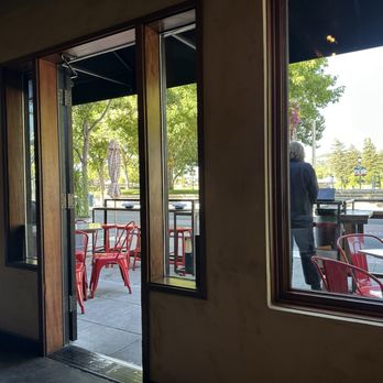 ZuZu - View of outdoor seating while being seated inside - Tapas Bars Near Me - Napa, California