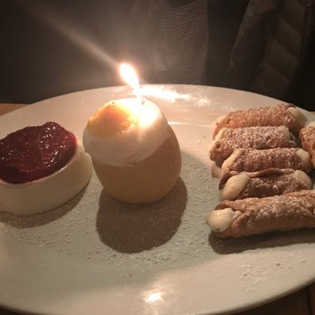 Agrodolce Osteria - complimentary dessert for the birthday girls - Sicilian Near Me - Berkeley, California