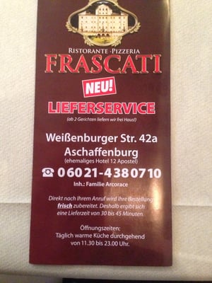 Menu photo 4 Frascati Aschaffenburg, BY