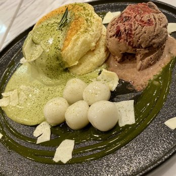 Fufu Pancake Cafe - Matcha Mochi Soufflé Pancake. - Pancakes Near Me - Vancouver, British Columbia