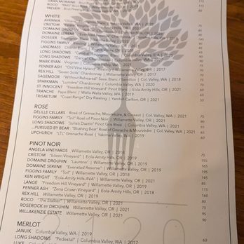 2120 - Wine by the Bottles - Menu - New American Near Me - Seattle, Washington