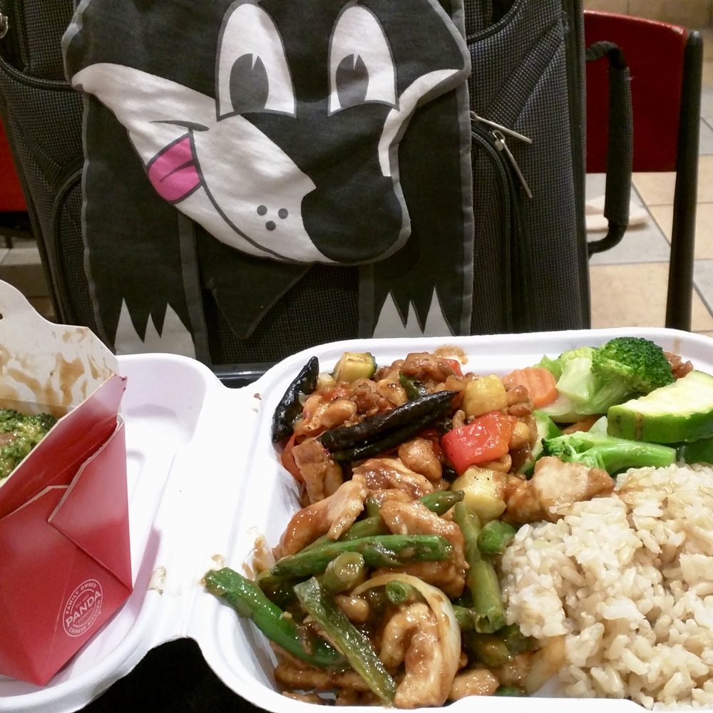 Panda Express - Kung pao chicken, string bean chicken, and broccoli beef with brown rice and mixed veggies - Fast Food Near Me - Laurel, Maryland
