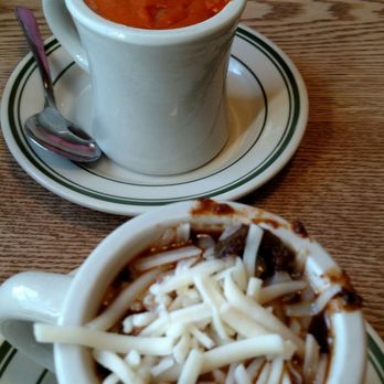 Dot's Restaurant - A cup of their award winning chili and of a homemade and very thick cream of tomato soup. - Diners Near Me - Wilmington, Vermont Dot's Restaurant - A cup of their award winning chili and of a homemade and very thick cream of tomato soup. - Diners Near Me - Wilmington, Vermont