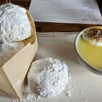 Bosscat Kitchen & Libations - Beignets. Good but a bit dense - New American Near Me - Irvine, California Bosscat Kitchen & Libations - Beignets. Good but a bit dense - New American Near Me - Irvine, California