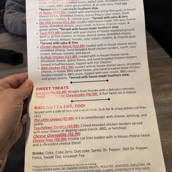 The Twisted Spud - Backside of Menu - American Near Me - Batesville, Arkansas