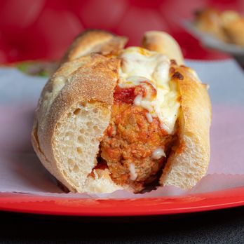Brooklyn Pizzeria - a meatball sandwich on a plate - Pizza Near Me - Dallas, Texas Brooklyn Pizzeria - a meatball sandwich on a plate - Pizza Near Me - Dallas, Texas