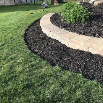 Green Hill Landscaping - a brick edging in the front yard - Lawn Services Near Me - Sandwich, Illinois Green Hill Landscaping - a brick edging in the front yard - Lawn Services Near Me - Sandwich, Illinois