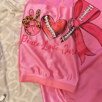 iCustom Sunnvalley Mall - Pink breast cancer jersey - Screen Printing/T-Shirt Printing Near Me - Concord, California