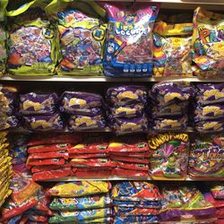 La Guadalupana Produce - Mixed bags of candies ready for the pinatas