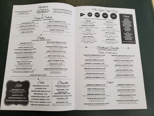 Menu photo 2 Joe's Pasta-N-Pizza Plano, TX