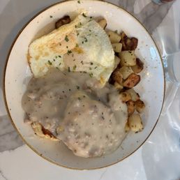 Biscuits & Turkey Sausage Gravy With Eggs