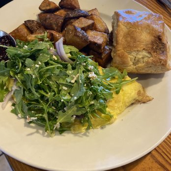 Half & Half - Omelette - Greek with a biscuit and home fries - Breakfast & Brunch Near Me - St. Louis, Missouri
