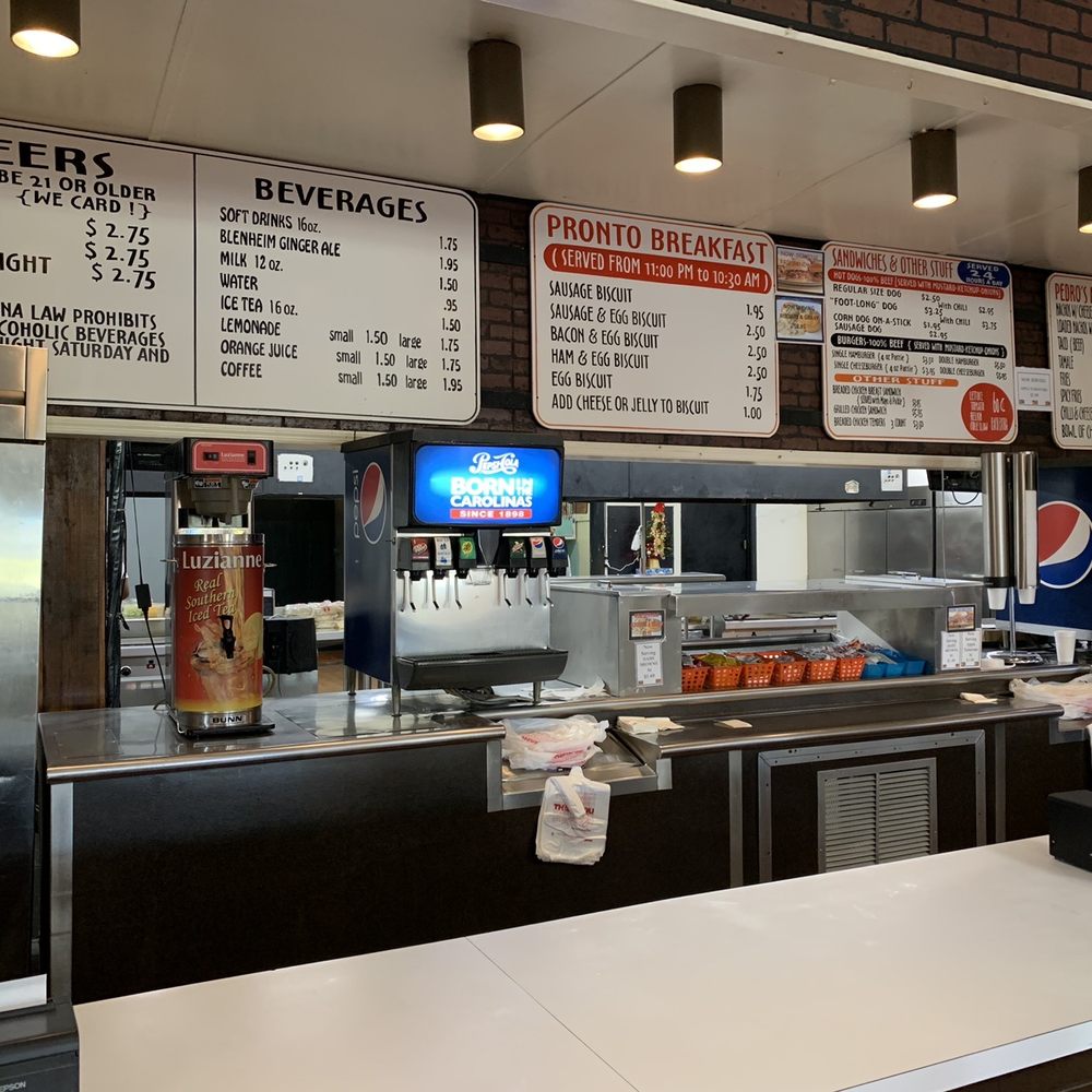 Menu and front counter Menu and front counter