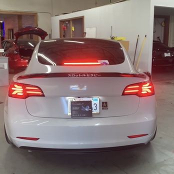 Xtreme Soundz & Lightz - Tesla Model 3 with new AlphaRex taillights installed by the techs in XTREMEHID - Auto Customization Near Me - San Jose, California