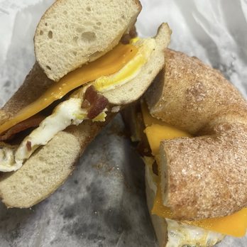 Isaac's Bagel Cafe - Cinnamon sugar bagel - Breakfast & Brunch Near Me - Bloomfield, Connecticut