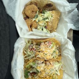 Southern Fried Fish & Shrimp Poboy Taco