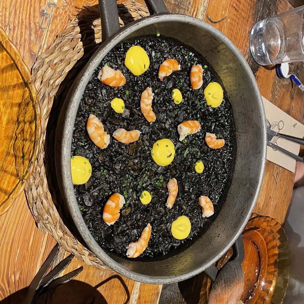Squid ink paella Squid ink paella