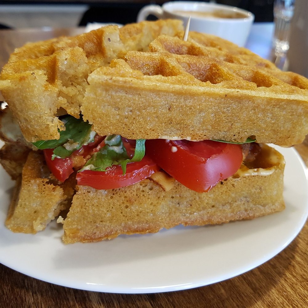 Blt on waffle Blt on waffle