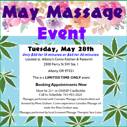 Albany's Canna Kitchen & Research - Tuesday, May 28th, 2019 Only!  Limited appointments available. Call to Schedule Yours! (541) 981-2620