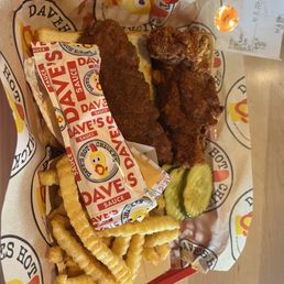 Hot tenders and fries.
