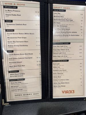 Menu photo 3 Via 313 San Antonio, TX