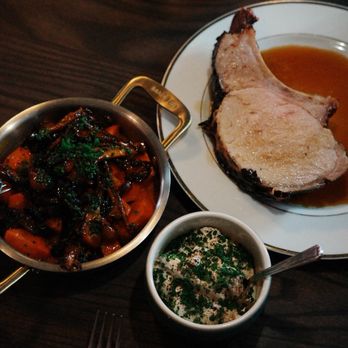 JouJou - Berkshire pork prime rib with glazed carrots on the side were just as memorable - French Near Me - San Francisco, California