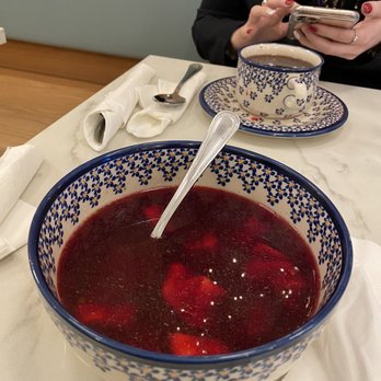 Pierozek - Borscht with mini dumplings! - Polish Near Me - Brooklyn, New York Pierozek - Borscht with mini dumplings! - Polish Near Me - Brooklyn, New York