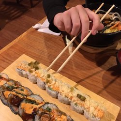 Little Tokyo - Mex Roll and M&M roll on bottom.