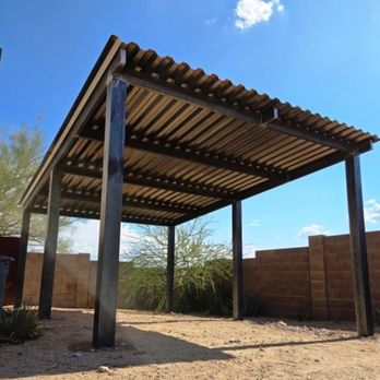 Full Spectrum Artworks LLC - Steel awning 6"posts and 2"x6" cross members. #awning #shade #smallweldingshop #fabrication #artist #metalart #fullspectrumartworks - Metal Fabricators Near Me - Phoenix, Arizona Full Spectrum Artworks LLC - Steel awning 6"posts and 2"x6" cross members. #awning #shade #smallweldingshop #fabrication #artist #metalart #fullspectrumartworks - Metal Fabricators Near Me - Phoenix, Arizona