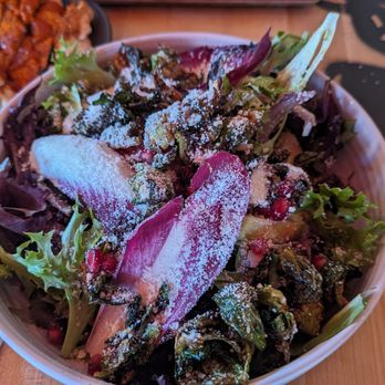 The Dutchess Biercafe - Crispy Brussel and Endive Salad: with radiccio, pecorino romano and pomegranate dressing - Beer Bar Near Me - Fishkill, New York The Dutchess Biercafe - Crispy Brussel and Endive Salad: with radiccio, pecorino romano and pomegranate dressing - Beer Bar Near Me - Fishkill, New York