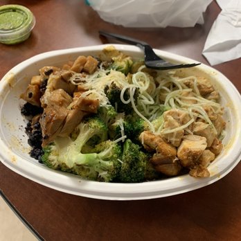 Bolay - Cilantro noodles, forbidden rice, lime and teriyaki chicken - New American Near Me - Miami, Florida Bolay - Cilantro noodles, forbidden rice, lime and teriyaki chicken - New American Near Me - Miami, Florida