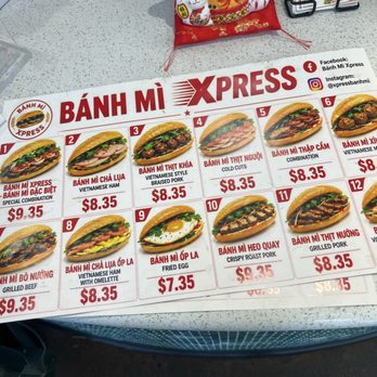 Banh Mi Xpress - menu - Sandwiches Near Me - Vacaville, California