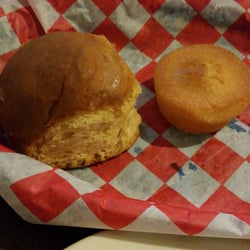 Omega's Biscuits N Eggs - These biscuits are amazing so is the corn bread.