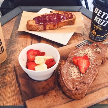 Better Buzz Coffee Encinitas - Hands down , one of the best Nutella Toast I've had. - Coffee & Tea Near Me - Encinitas, California Better Buzz Coffee Encinitas - Hands down , one of the best Nutella Toast I've had. - Coffee & Tea Near Me - Encinitas, California