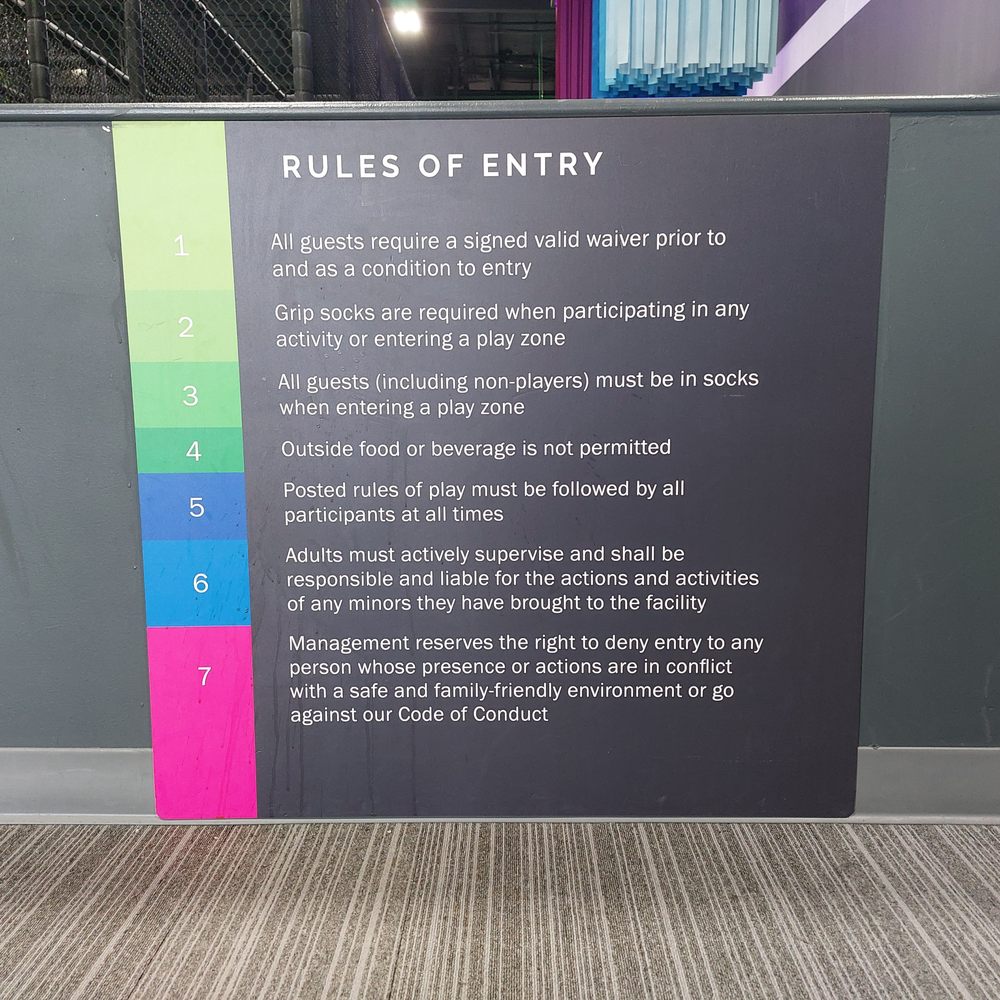Xtreme Energy - Rule of Entry - Trampoline Parks Near Me - Paramus, New Jersey