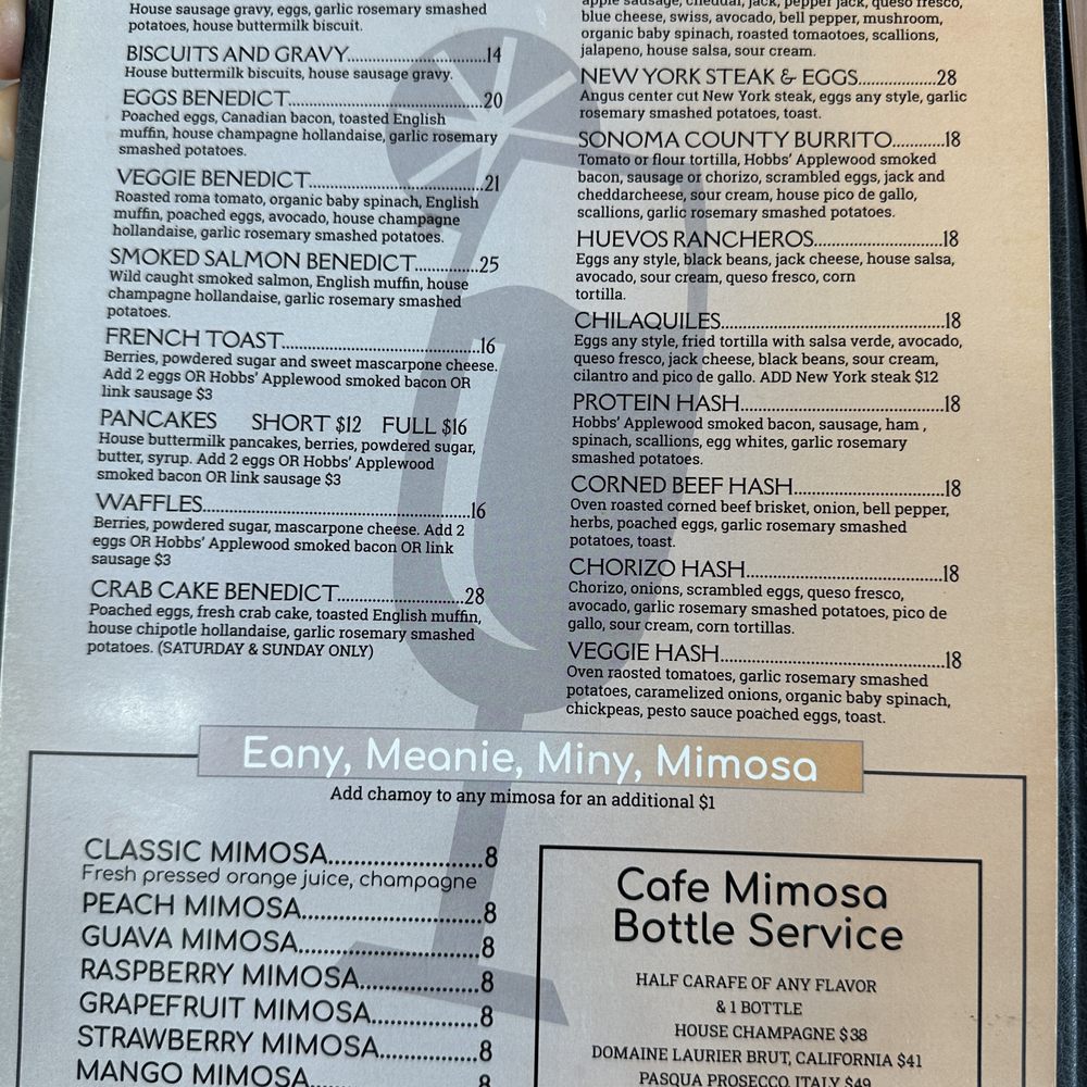 Cafe Mimosa - Breakfast & Mimosas 2/3/25 - Breakfast & Brunch Near Me - Rohnert Park, California