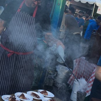Feast Portland - Chris Cosentino literally smoking at Smoked! Best taste of the event, IMO - Festivals Near Me